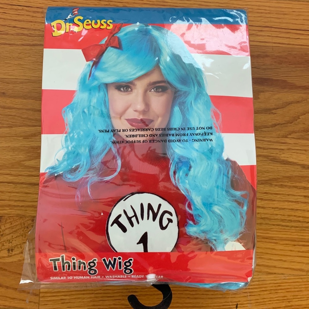 Dr. Seuss Thing Blue Halloween Costume Wig